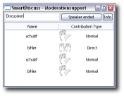 Screenshot of host application